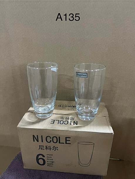 A-135 Стаканы длинные прозрачные 6pcs