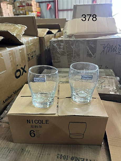 378 Набор стекляннов стаканов прозрачная низкая 6pcs